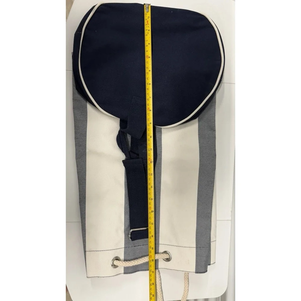 Tommy Hilfiger Striped Duffle Weekender Sling Bag Drawstring